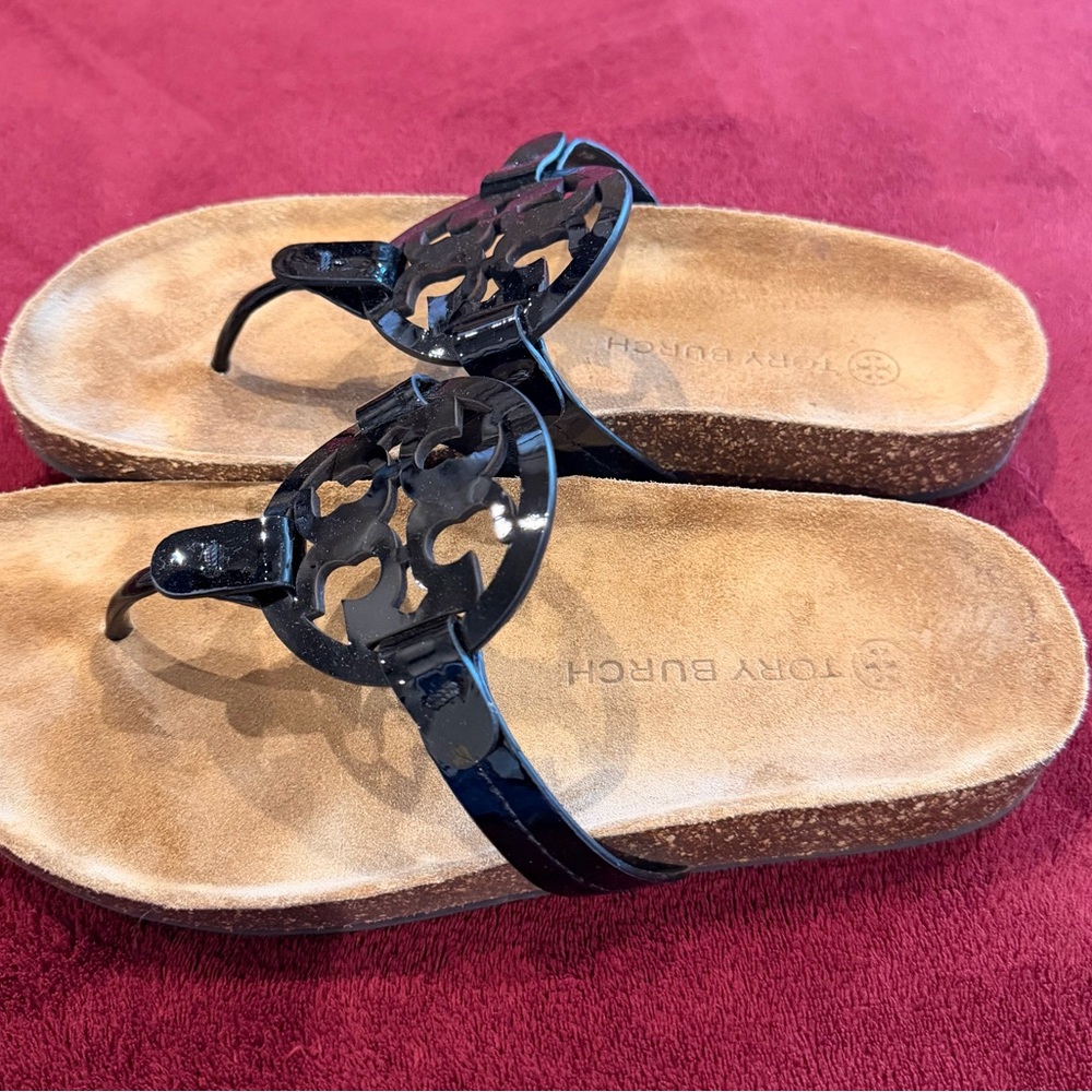 Tory Burch Black and Tan Miller Cloud - Picture 2 of 11